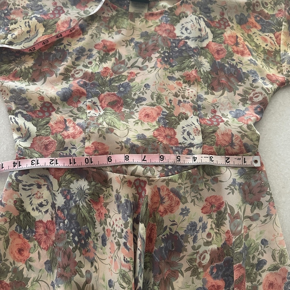 Vintage 80s 90s Knapp Studios floral polyester boho dress - Picture 7 of 9